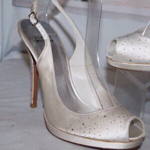 New $650 Stuart Weitzman Crystal Peep Wedding Bridal Party Pump 105mm Shoes